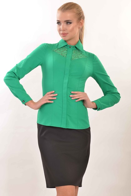 Блуза "Джая" зеленый